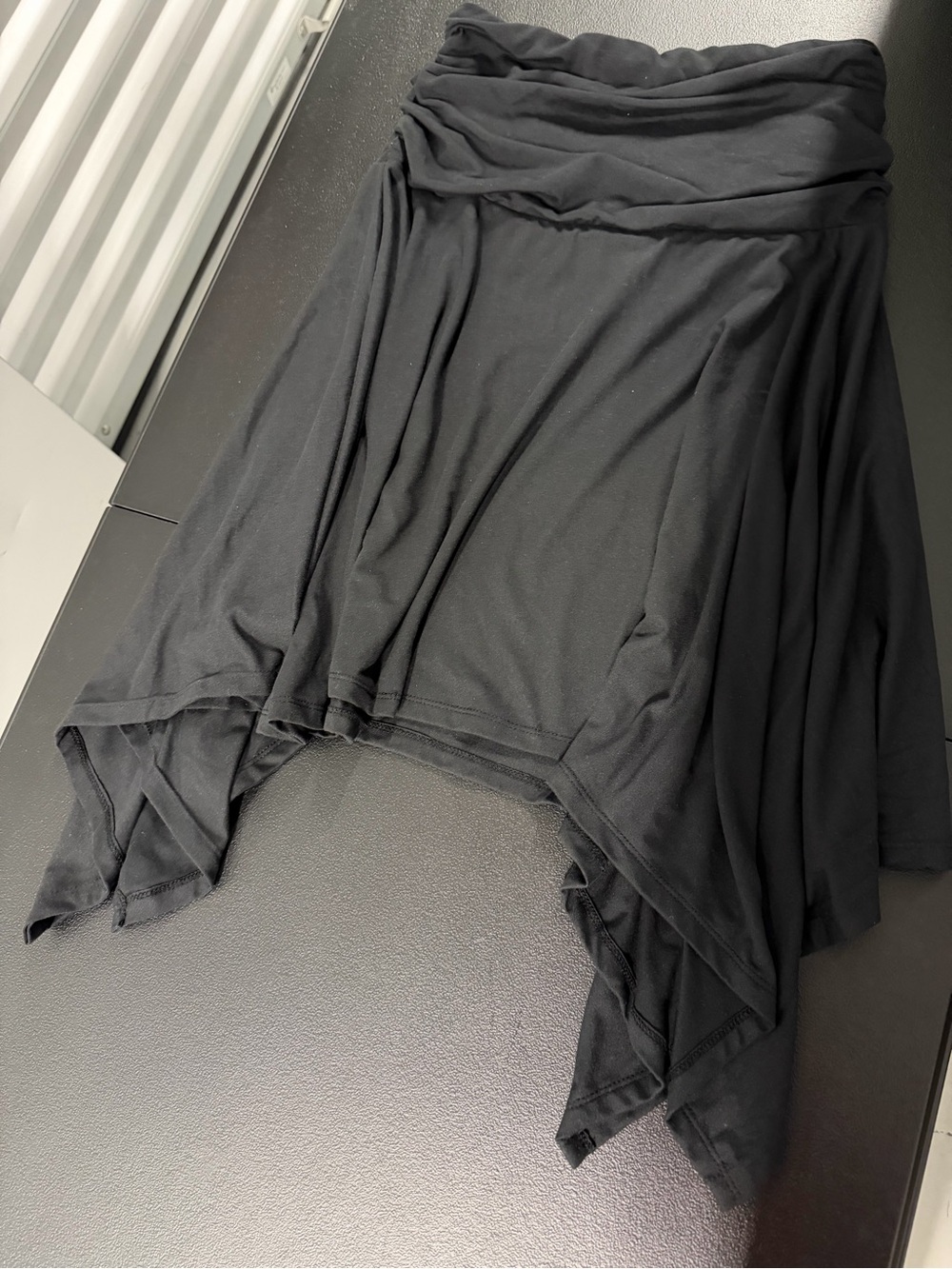 Sincerely Jules Black Asymmetrical Handkerchief Hem Skirt